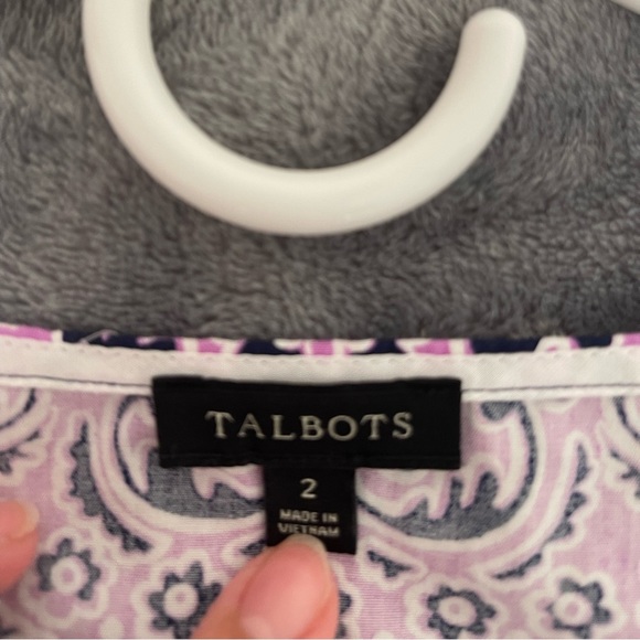 Talbots poplin fit & flare dress - Picture 5 of 7